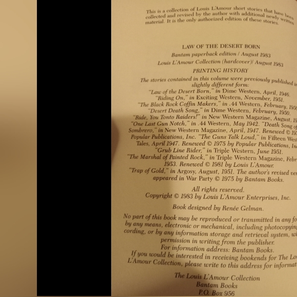 1983 Faux Leather Hardcover Law of the Desert Born by Louis L'Amour - Picture 16 of 16